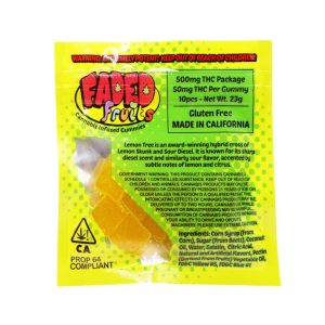 Faded Fruits THC Gummies (500mg) - Lemon Tree