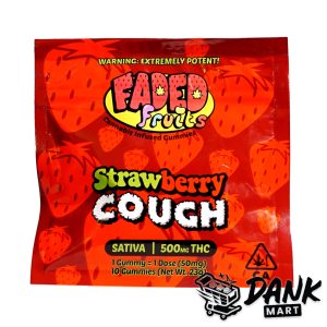 Faded Fruits THC Gummies (500mg) - Strawberry Cough ( Sativa )