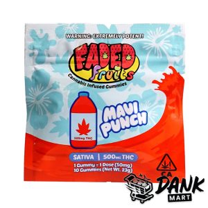 Faded Fruits THC Gummies (500mg) - Maui Punch (Sativa)