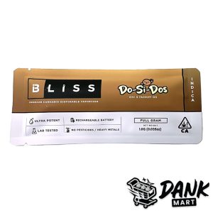 Bliss Disposable Vape (1g) - Do-Si-Dos / GSC x Faceoff OG