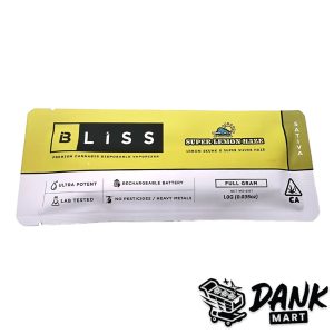 Bliss Disposable Vape (1g) - Super Lemon Haze / Lemon Skunk x Super Sliver Haze