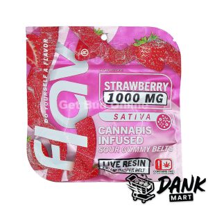 Flav THC Gummies (1000mg) - Strawberry Belts