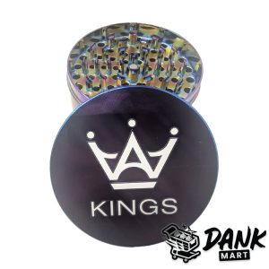 AAA Kings Grinder XL 4" Chrome - Purple Rainbow