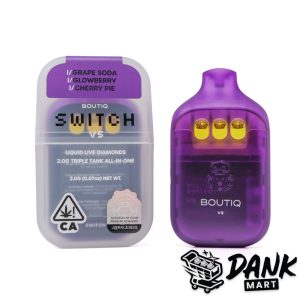 Boutiq Switch V5 All In One Liquid Live Diamonds 2g Grape Soda X Glowberry X Cherry Pie