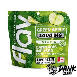 Flav THC Gummies (1000mg) – Green Apple Belts