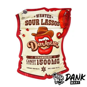 Devour Sour Lassos - Strawberry (1500mg)