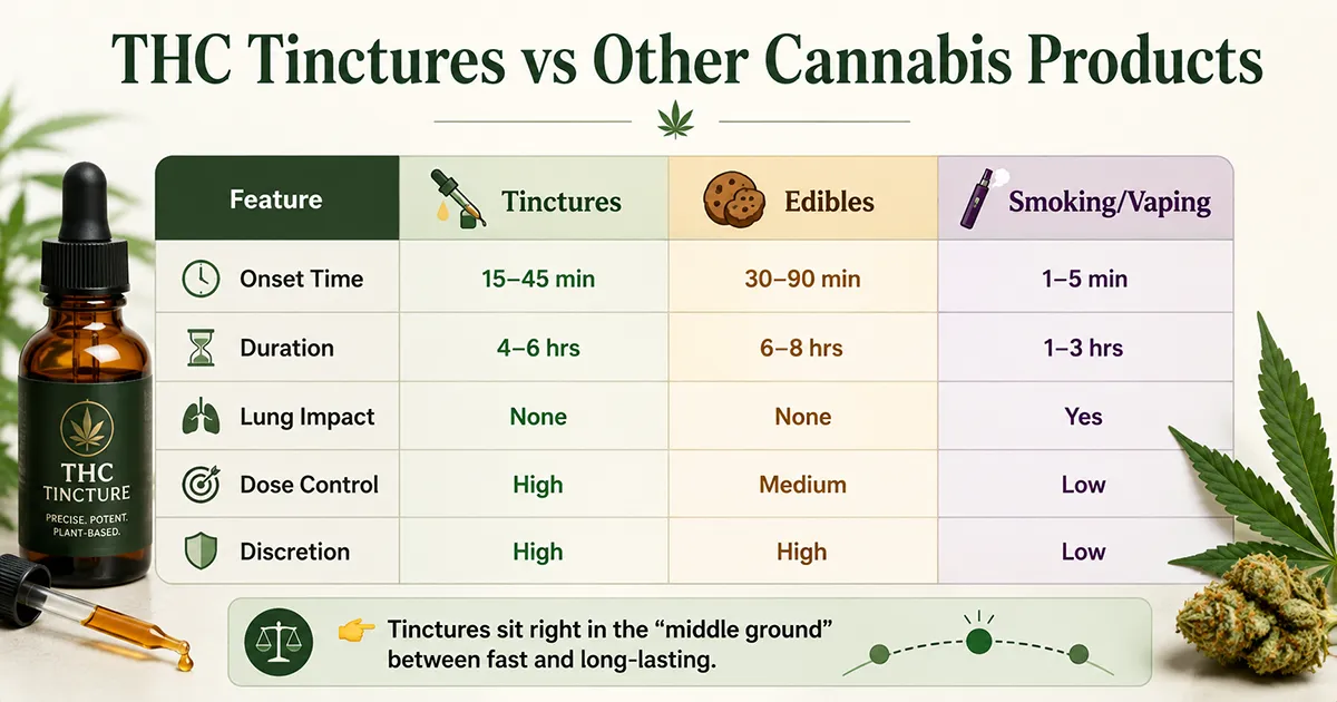 THC Tinctures vs Other Cannabis Products