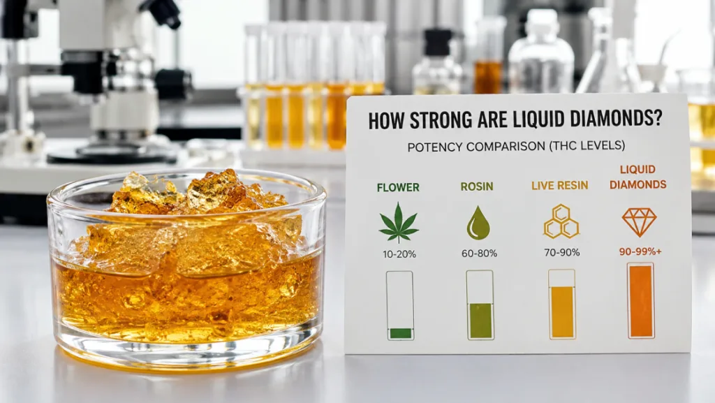 How Strong Are Liquid Diamonds?