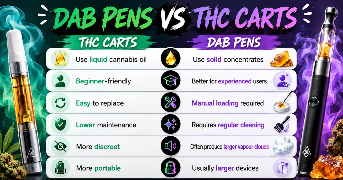 Dab Pens vs THC Carts