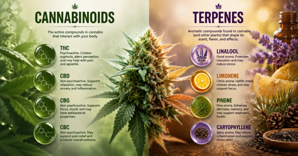 Cannabinoids and Terpenes