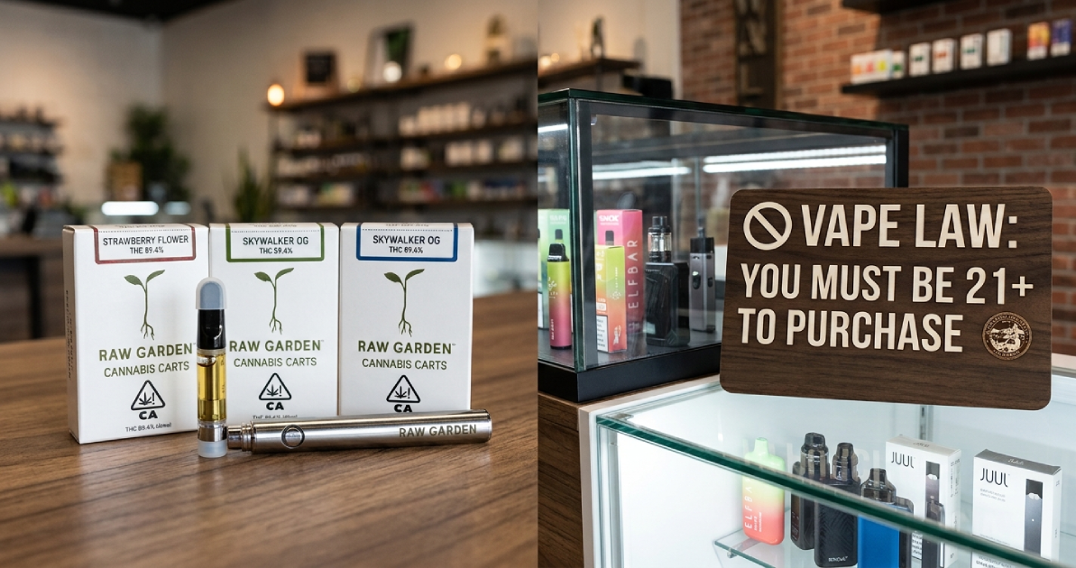 Raw Garden Carts vs. How Old Do You Have to Be to Buy a Vape? Understanding the Difference