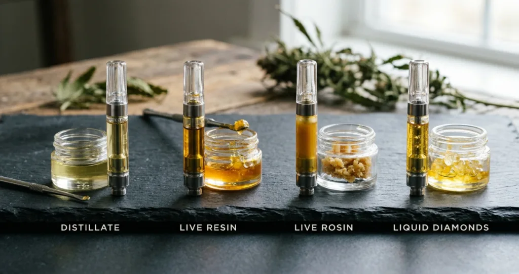 Types of Cannabis Oil Found in Vape Carts