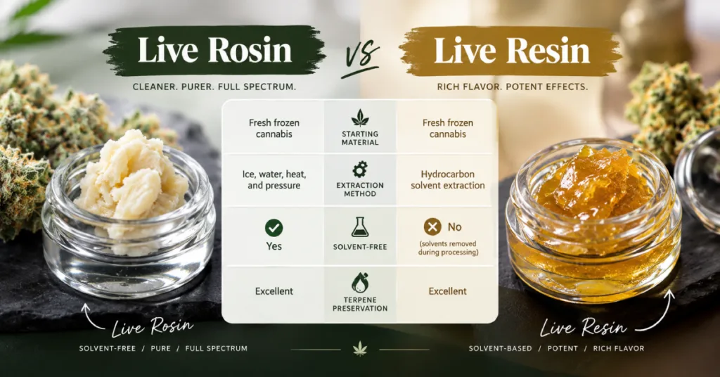 Live Rosin vs. Live Resin: A Side-by-Side Comparison